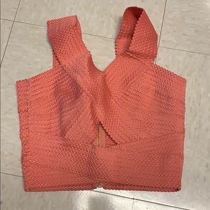 Charlotte Russe zip up crop top